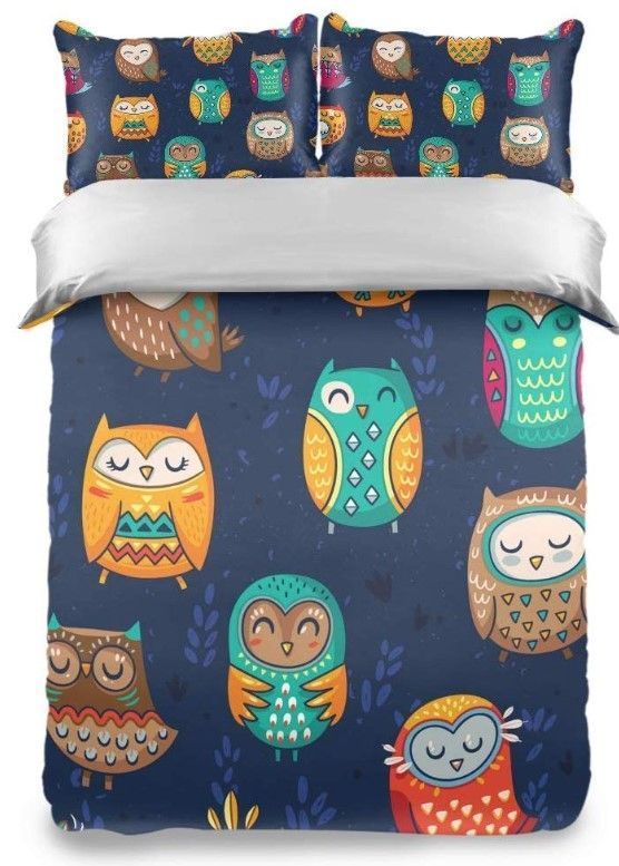 Colorful Owl Bedding Set