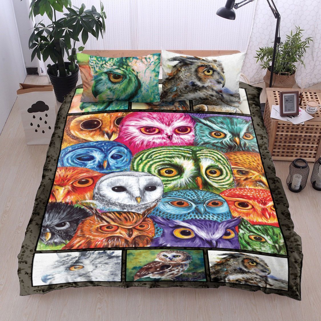 Colorful Owl Bedding Set