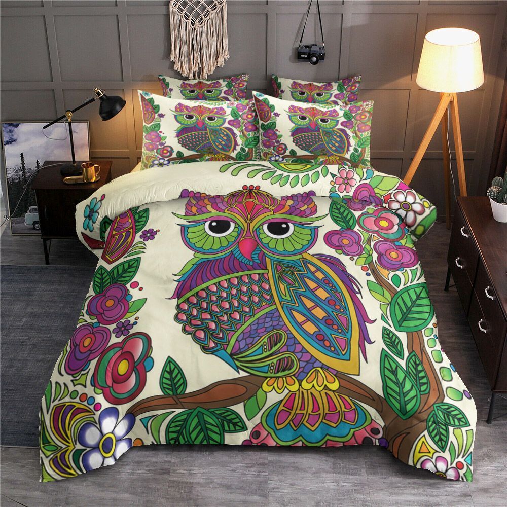 Colorful Owl Bedding Set