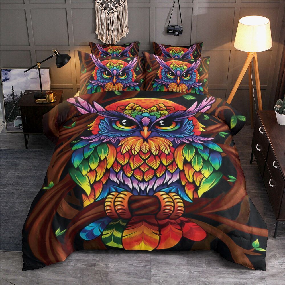 Colorful Owl Bedding Set