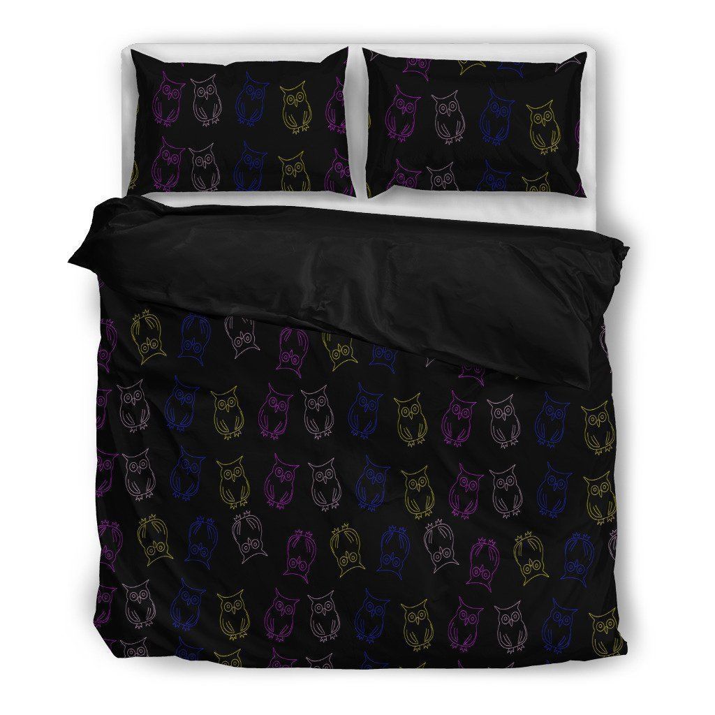 Colorful Owls Bedding Set