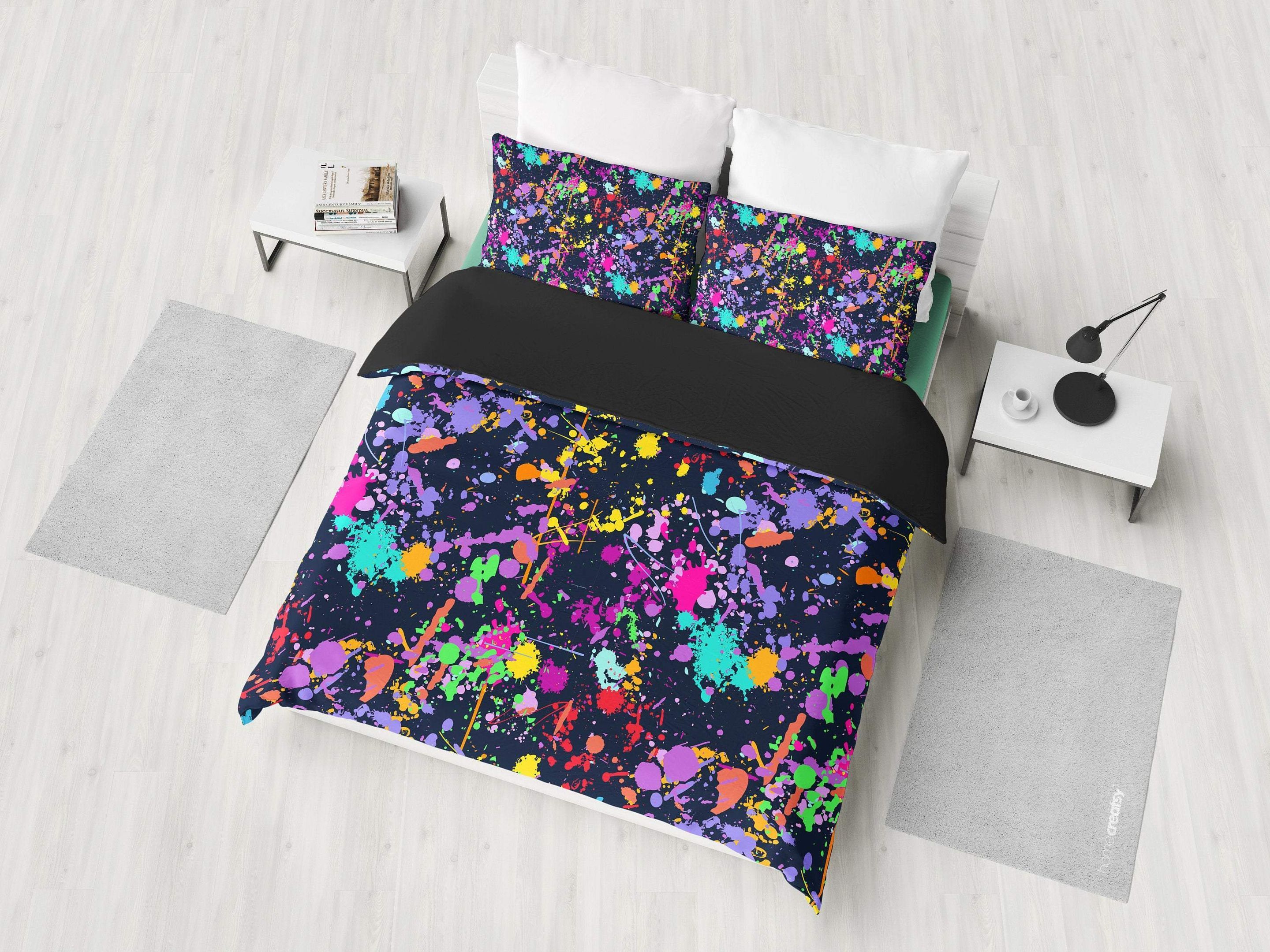 Colorful Paint Drip Bold Pattern Bedding Set