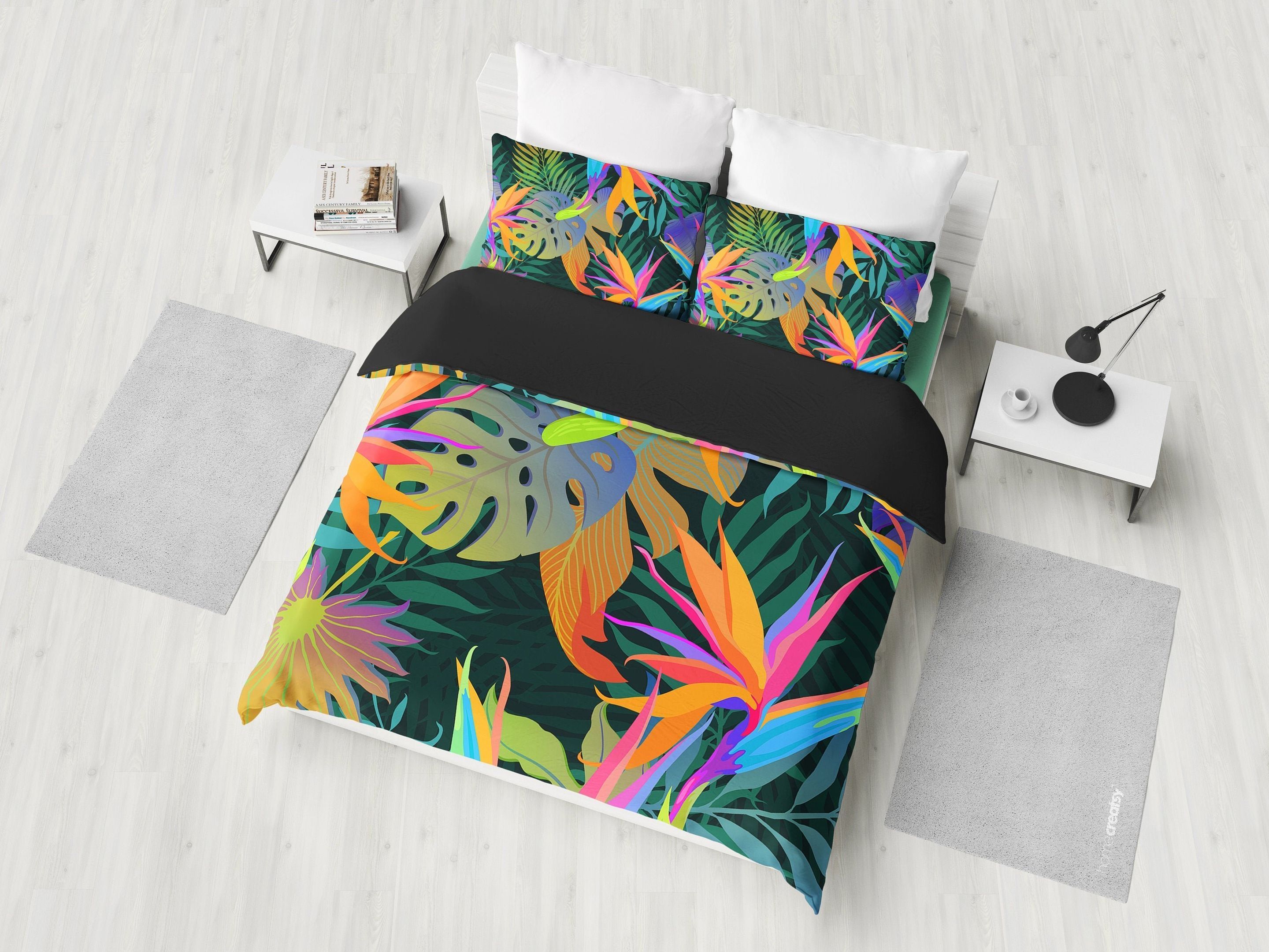Colorful Plants Tasteful Design Bedding Set