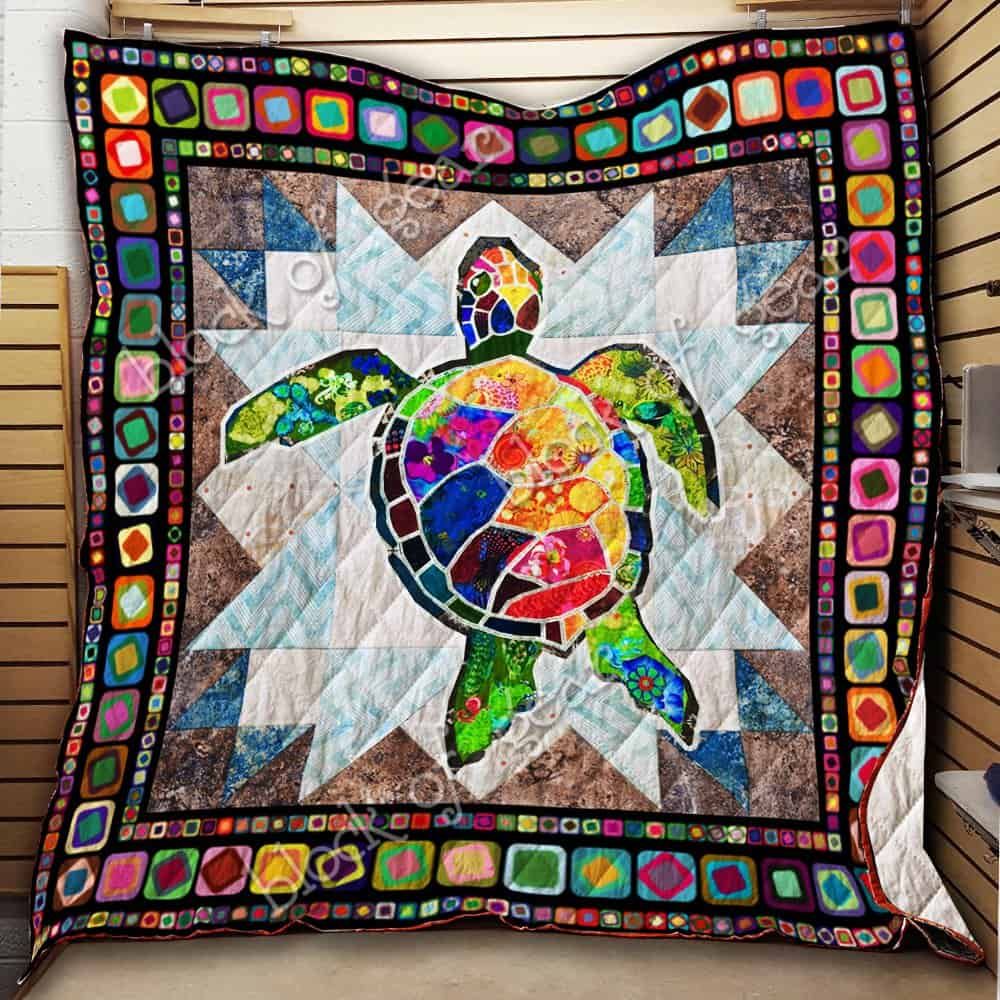 Colorful Sea Turtle CL19100207MDQ Quilt Blanket