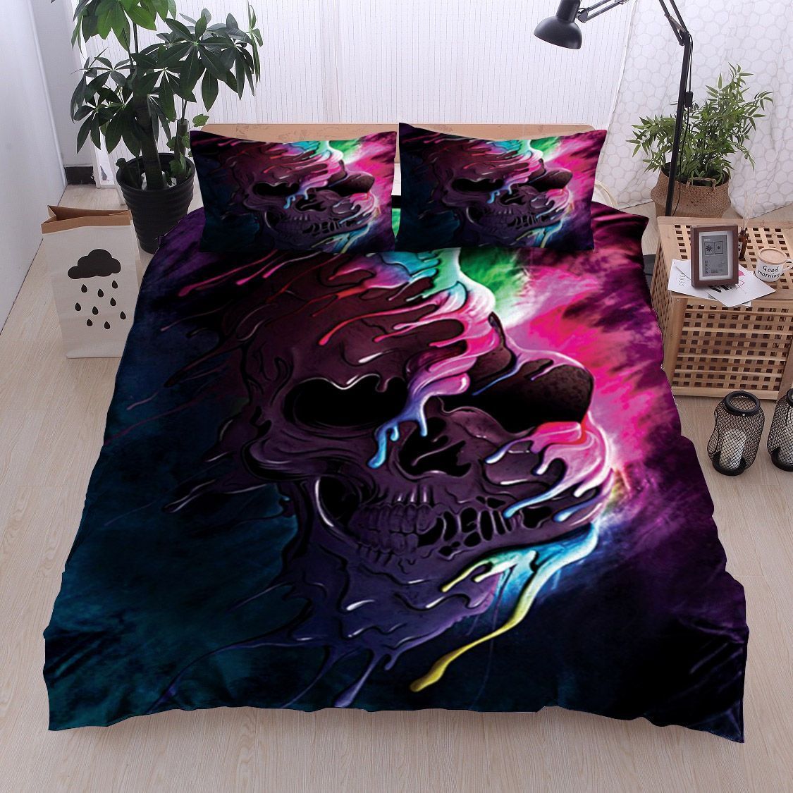 Colorful Skull Bedding Set