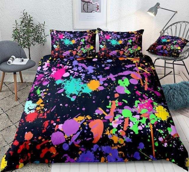 Colorful Splash Abstract Art Bedding Set