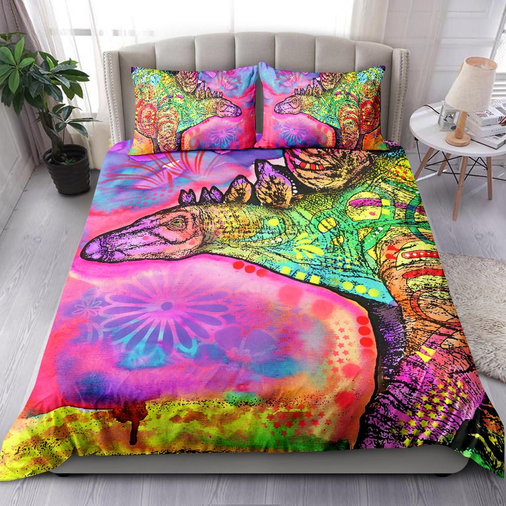 Colorful Stegosaurus Bedding Set
