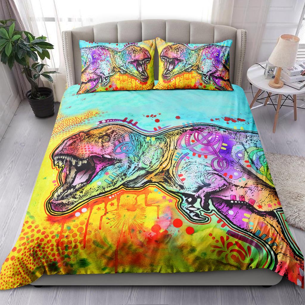 Colorful T Rex Bedding Set