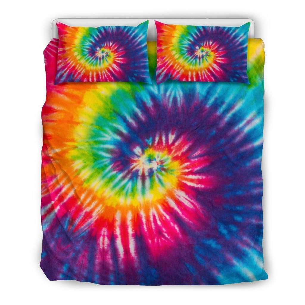 Colorful Tie Dye Spiral Bedding Set