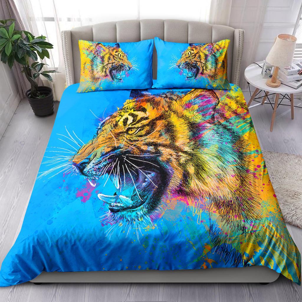 Colorful Tiger Bedding Set