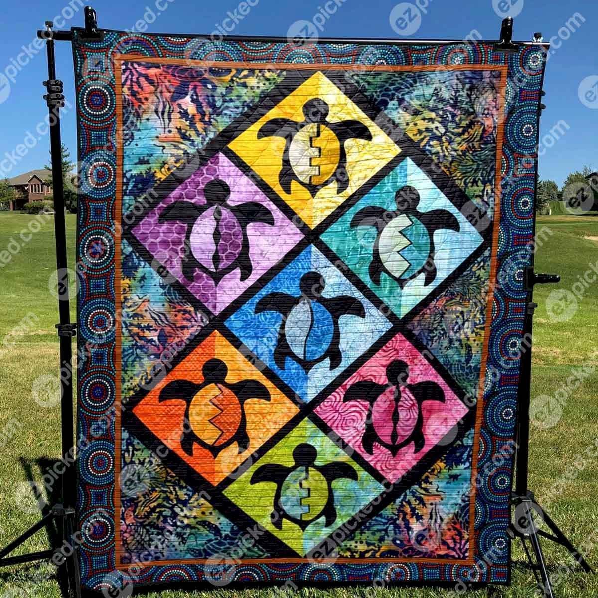 Colorful Turtles CLT150614 Quilt Blanket