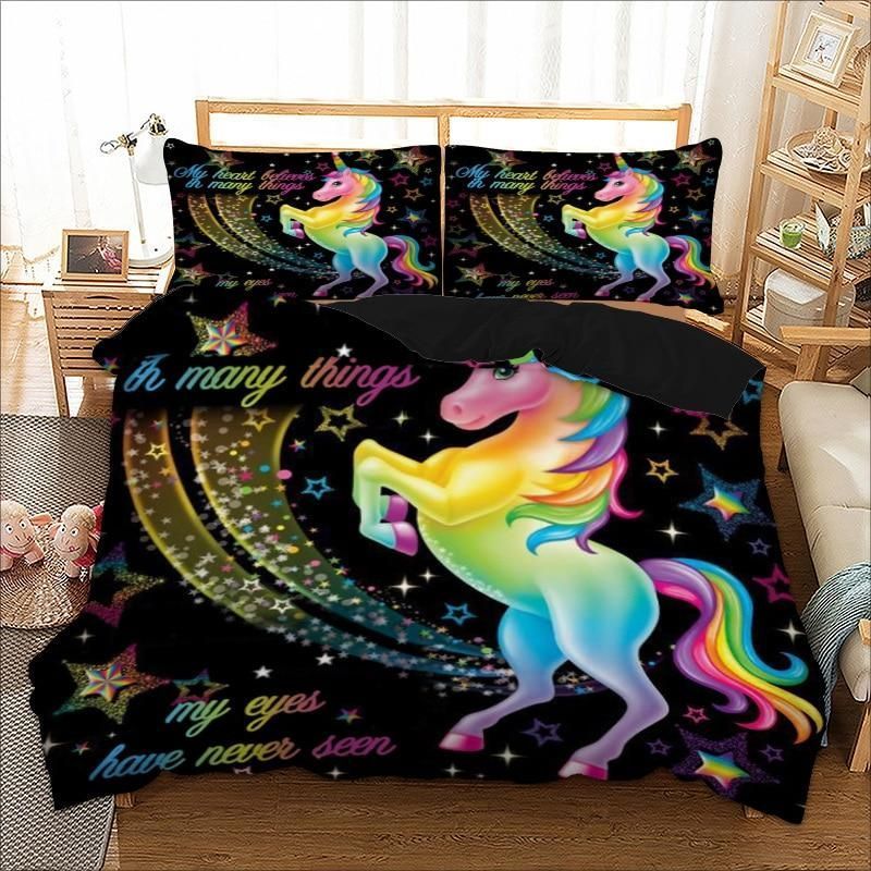 Colorful Unicorn Bedding Set