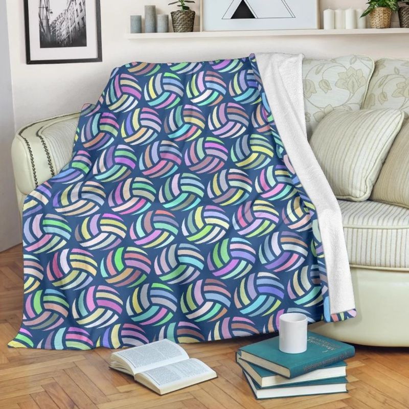 Colorful Volleyball Sherpa Fleece Blanket