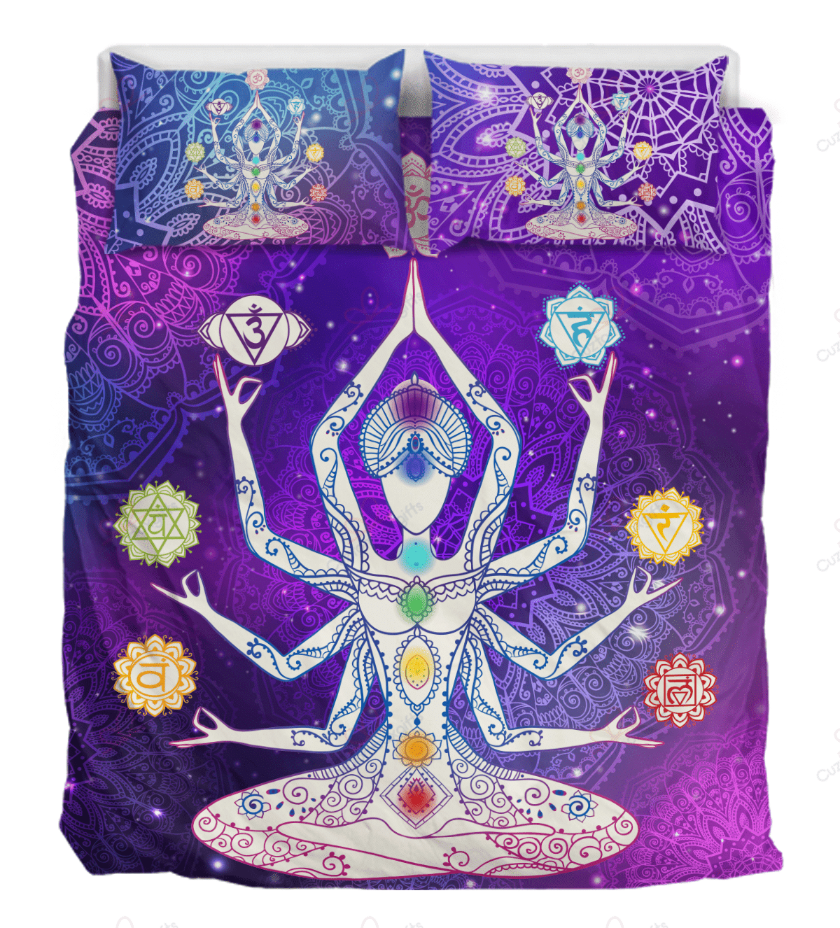 Colorful Yoga Printed Bedding Set