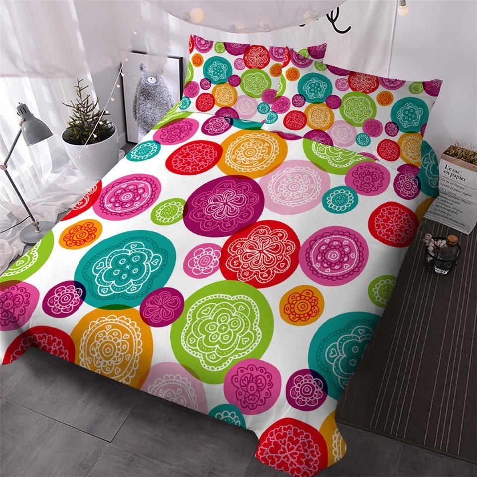 Colourful Circle Mandalas Bedding Set