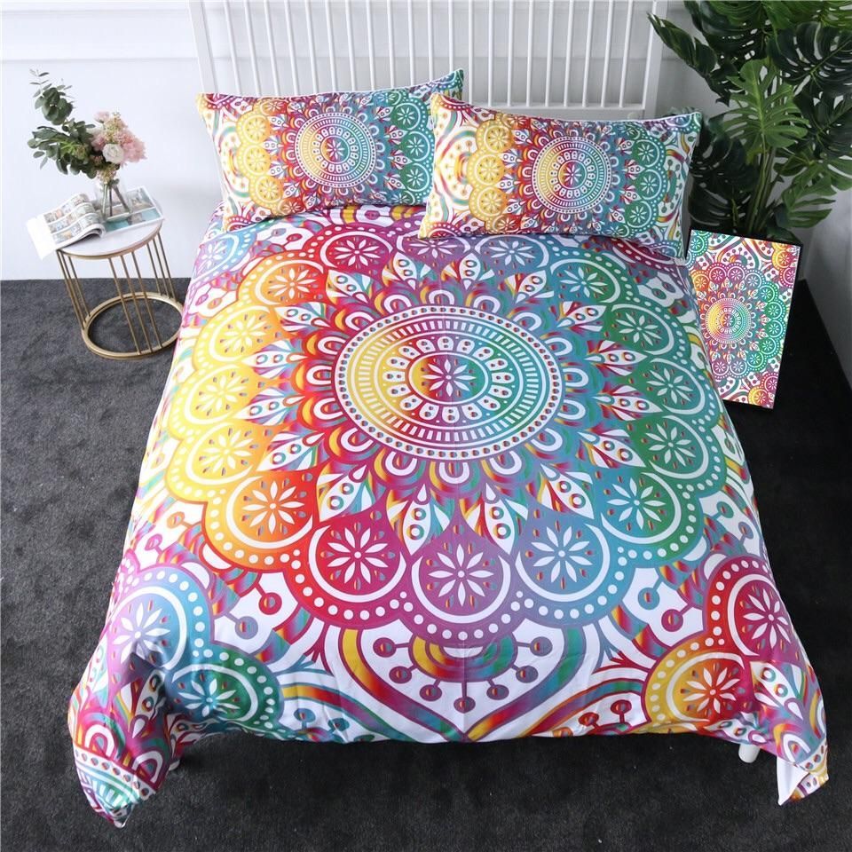 Colourful Floral Mandala Bedding Set