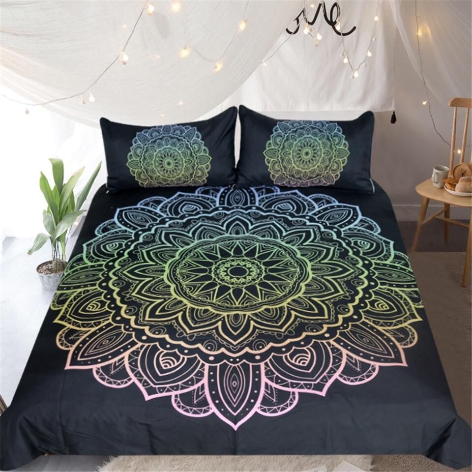Colourful Flower Mandala Bedding Set