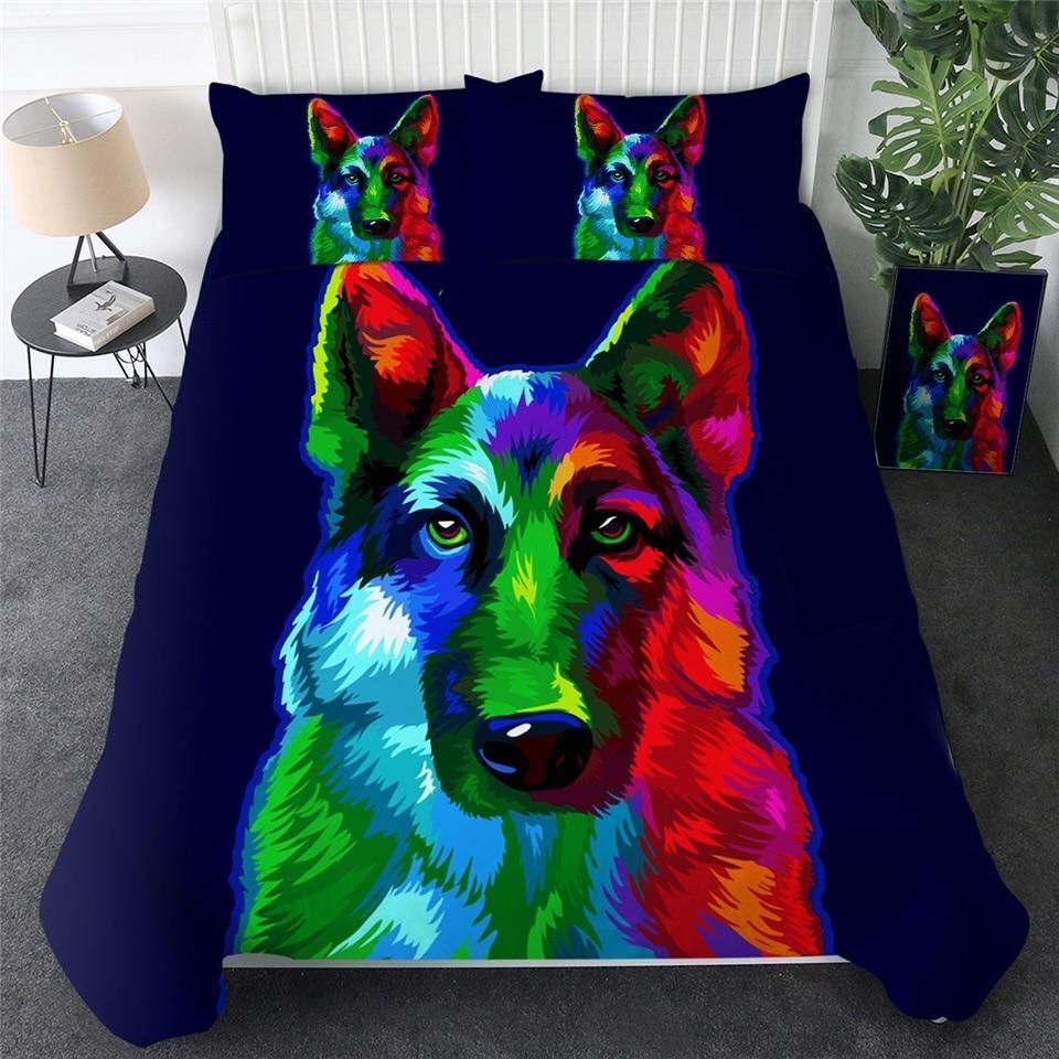 Colourful German Shepard Bedding Set