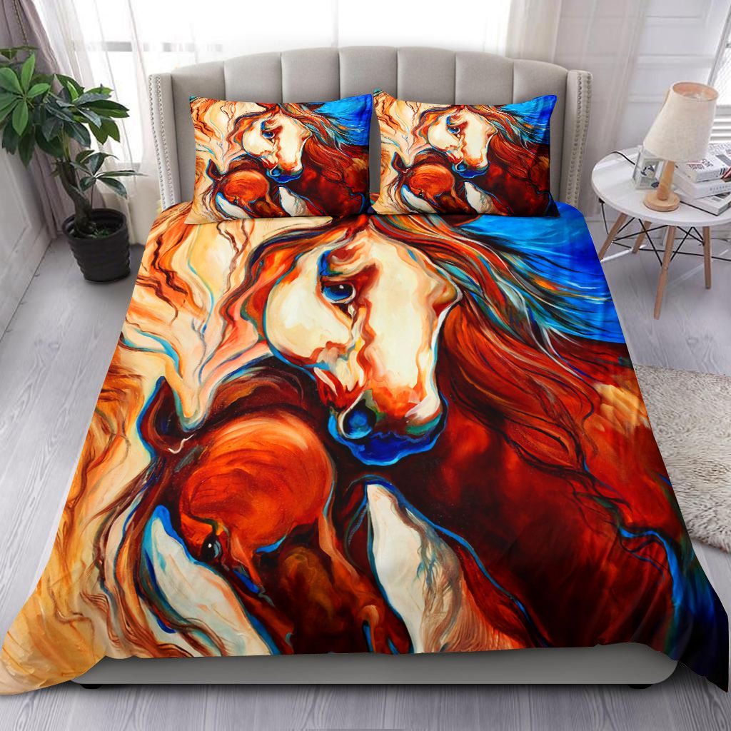 Colourful Horse Bedding Set