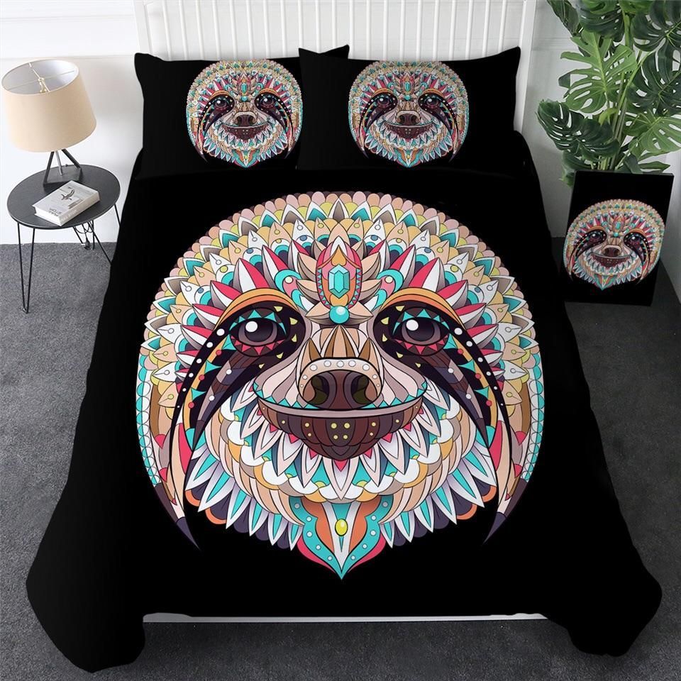 Colourful Sloth Bedding Set