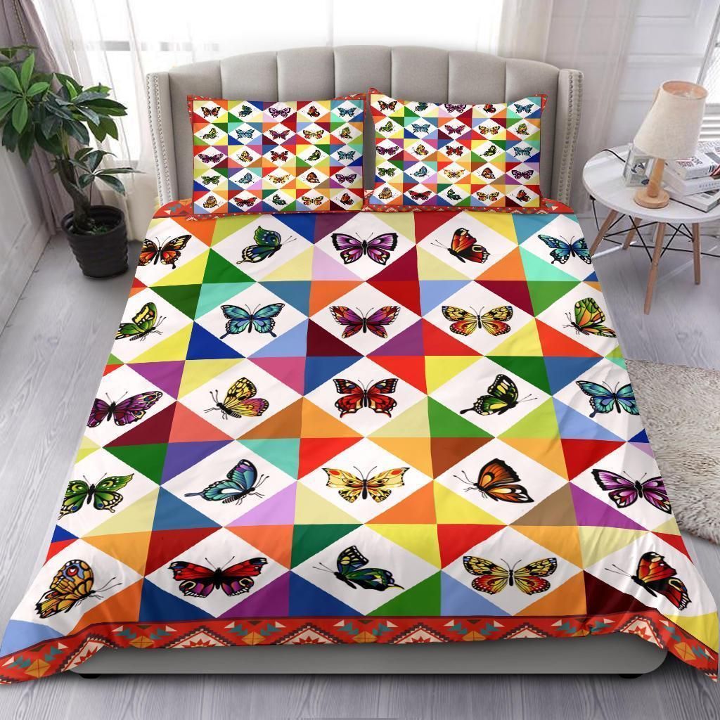 Colours Butterfly Patchwork Bedding Set