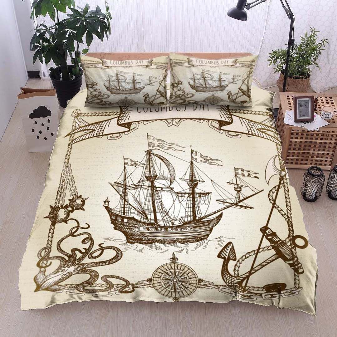 Columbus Day Vintage Bedding Set