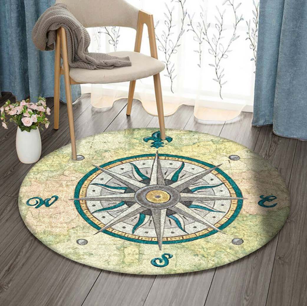 Compass Round Carpet