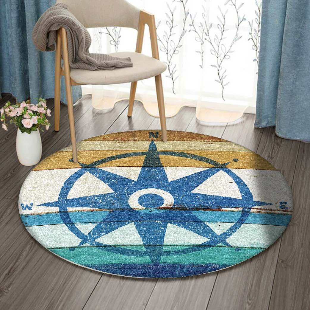 Compass Round Carpet