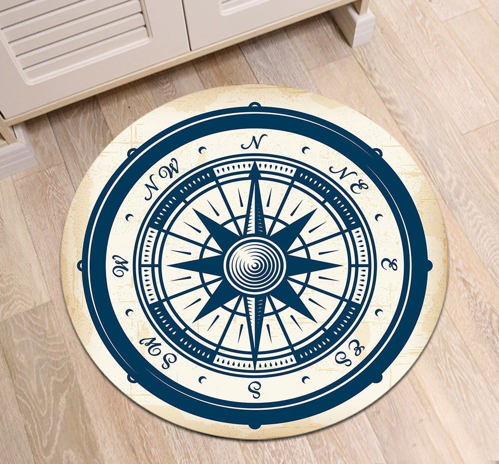 Compass Round Carpet