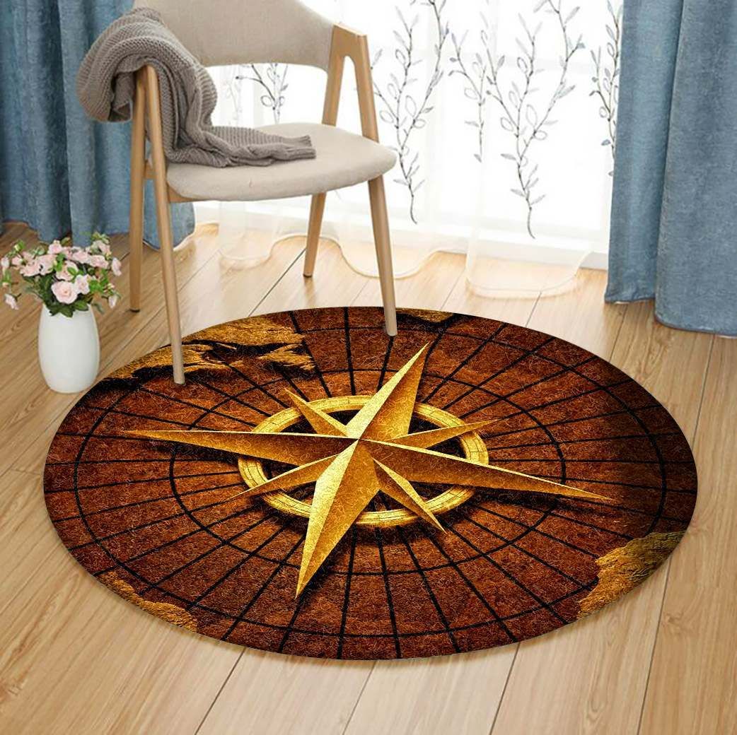 Compass Round Carpet