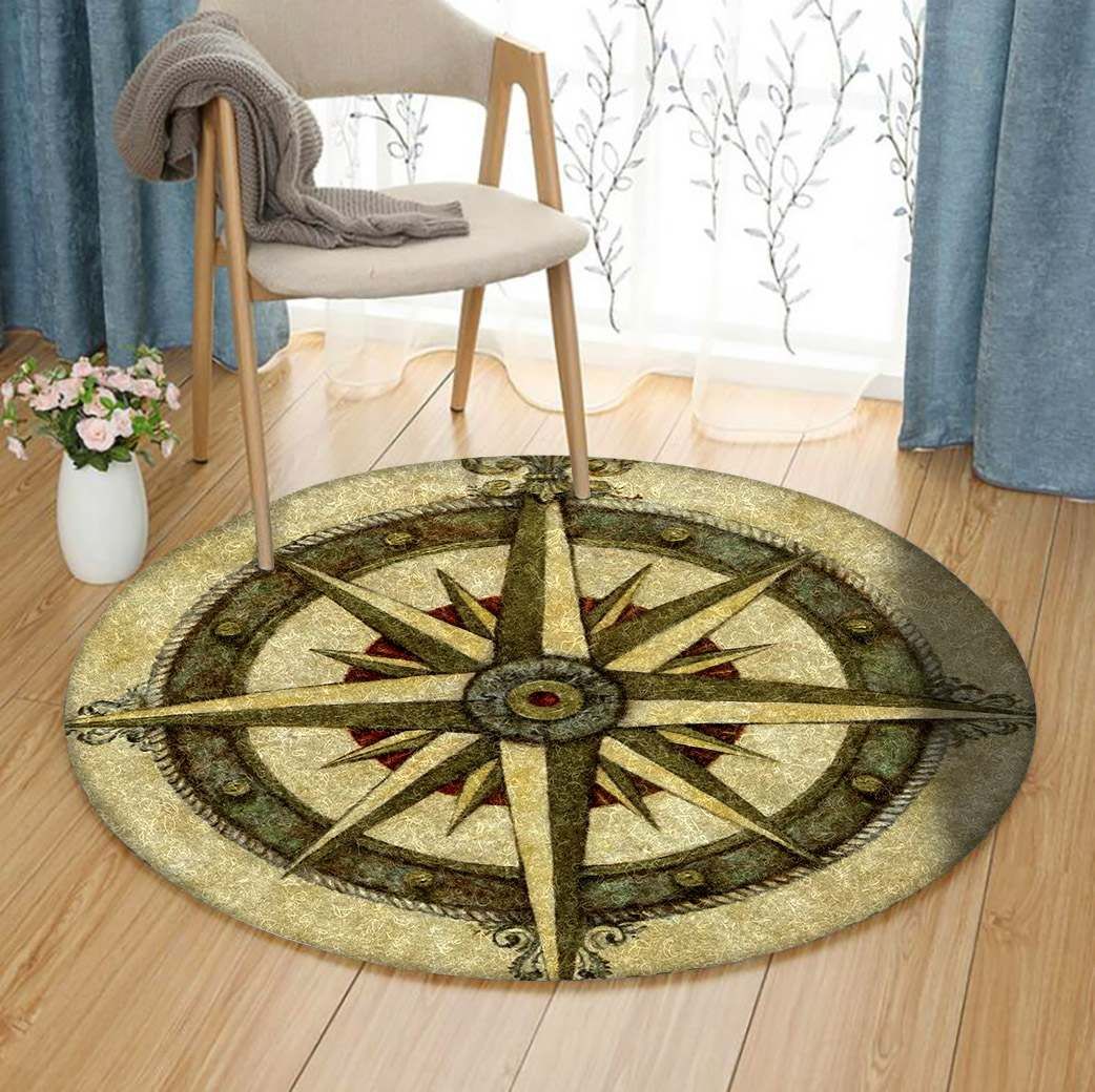 Compass Round Carpet