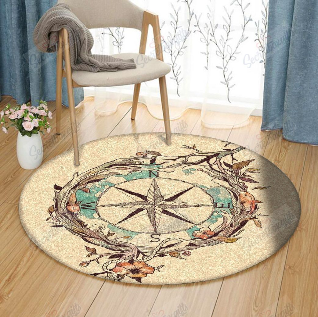 Compass Round Carpet