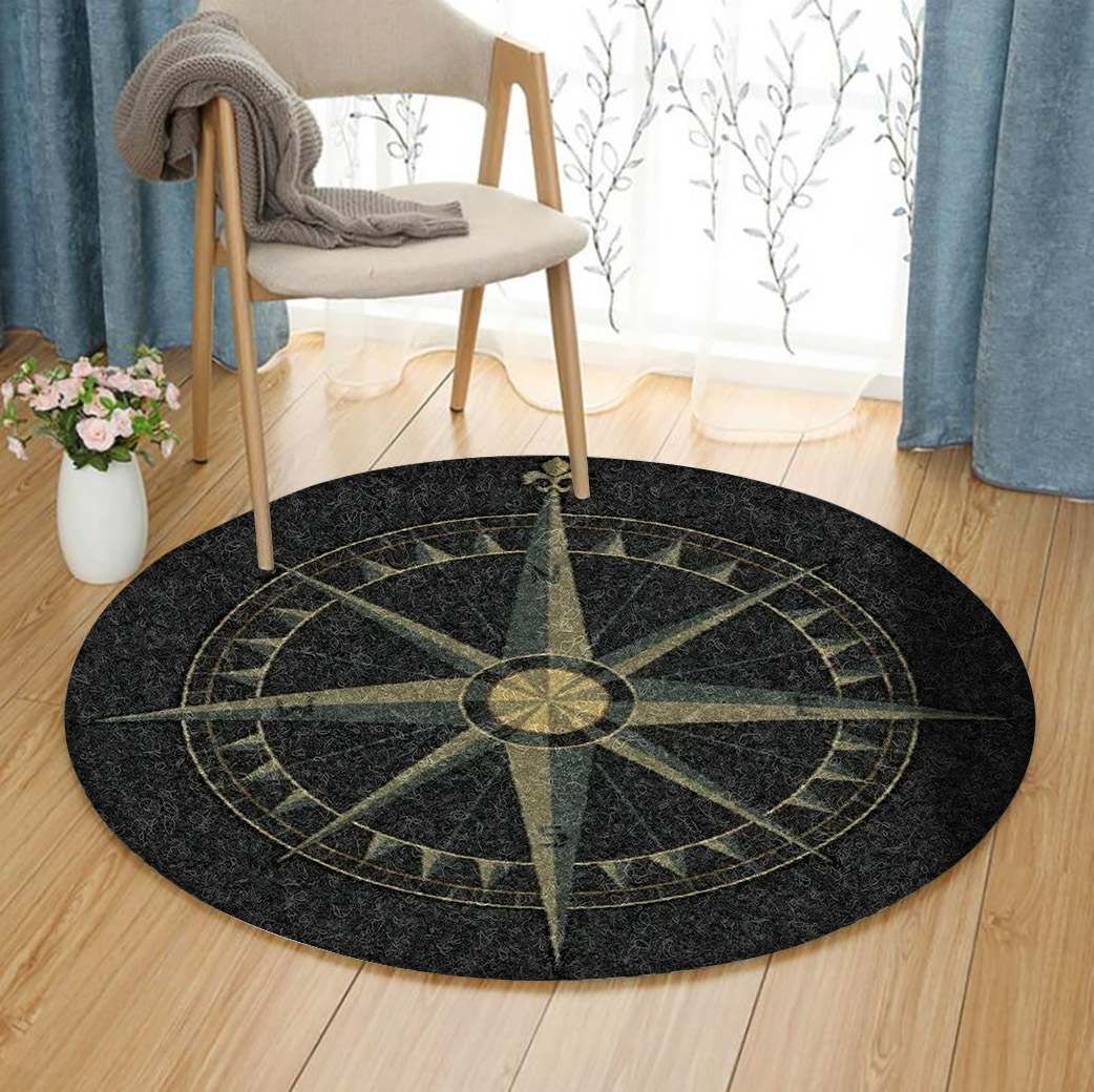 Compasses Round Carpet
