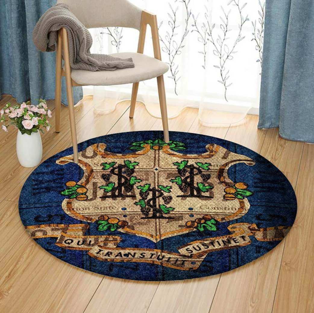 Connecticut State Round Carpet