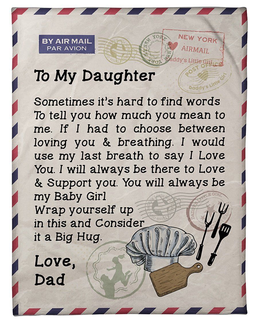 Consider It A Big Hug Butterfly Letter Fleece Blanket For Chef’s Daughter Fleece Blanket