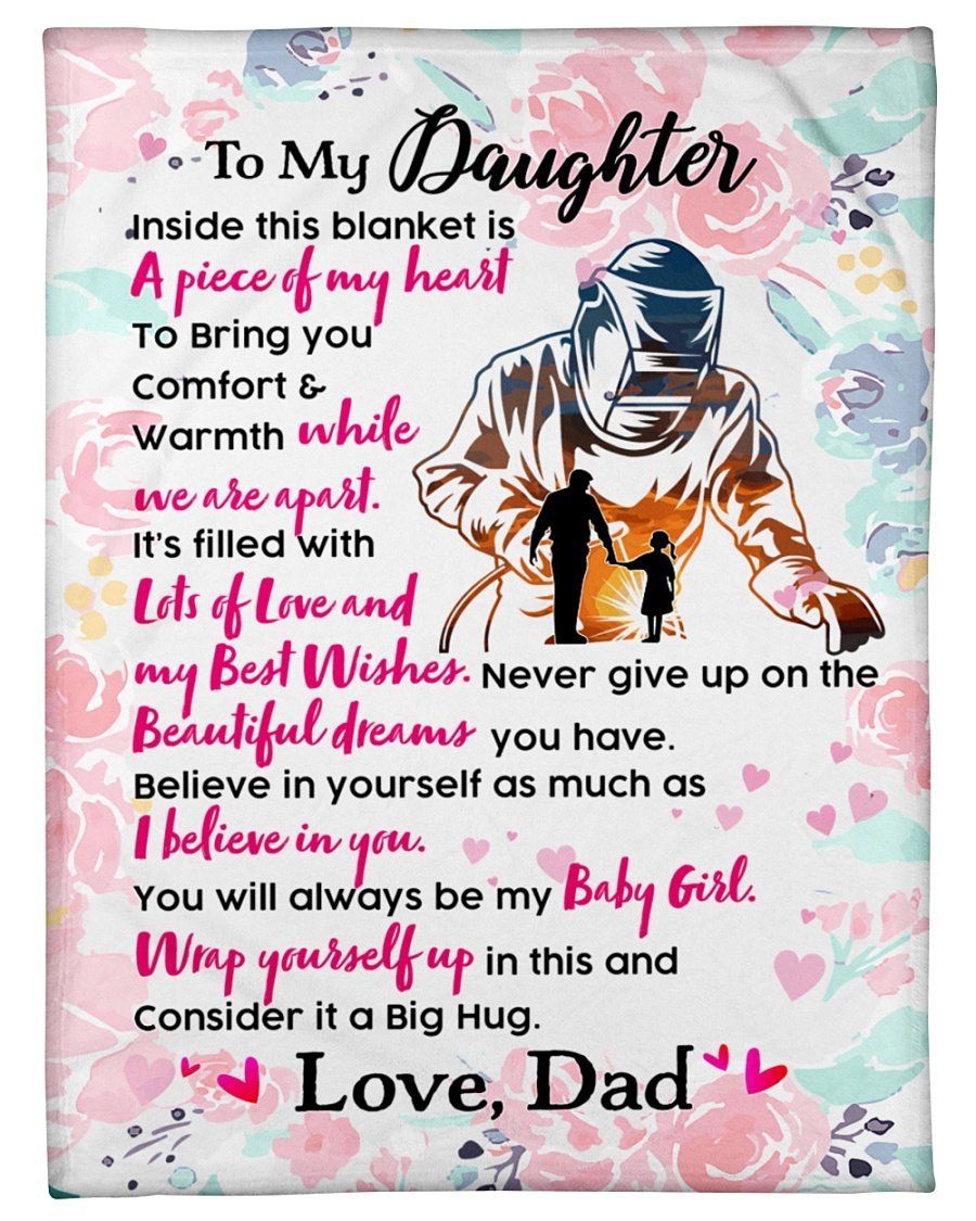 Consider It A Big Hug Fleece Blanket For Welder’s Daughter Fleece Blanket