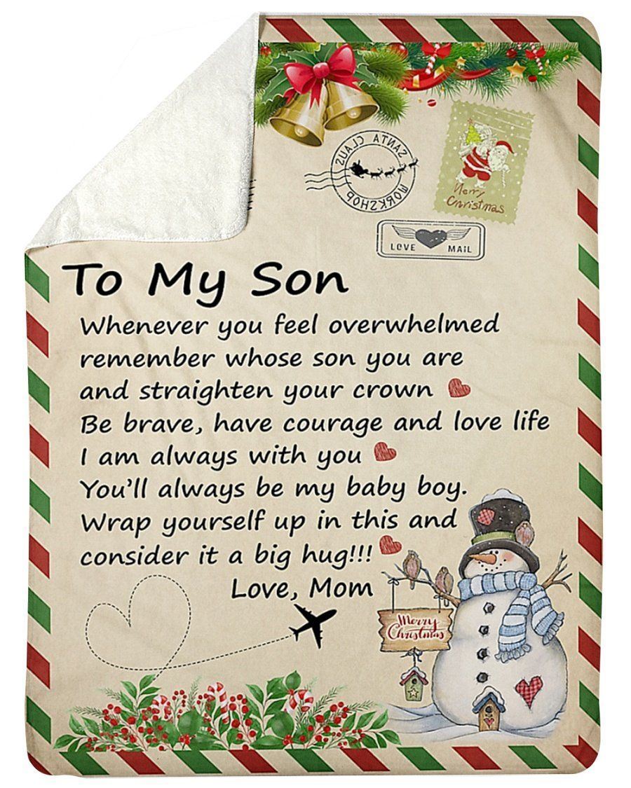 Consider It A Big Hug Fleece Blanket To Son Sherpa Blanket