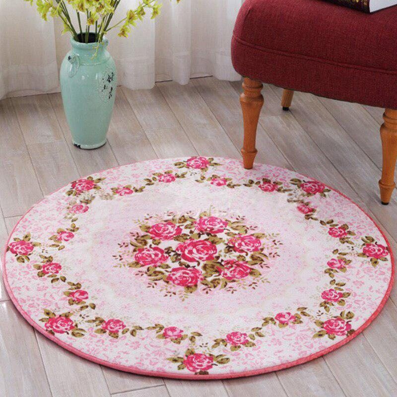 Continental Vintage Rose Round Carpet