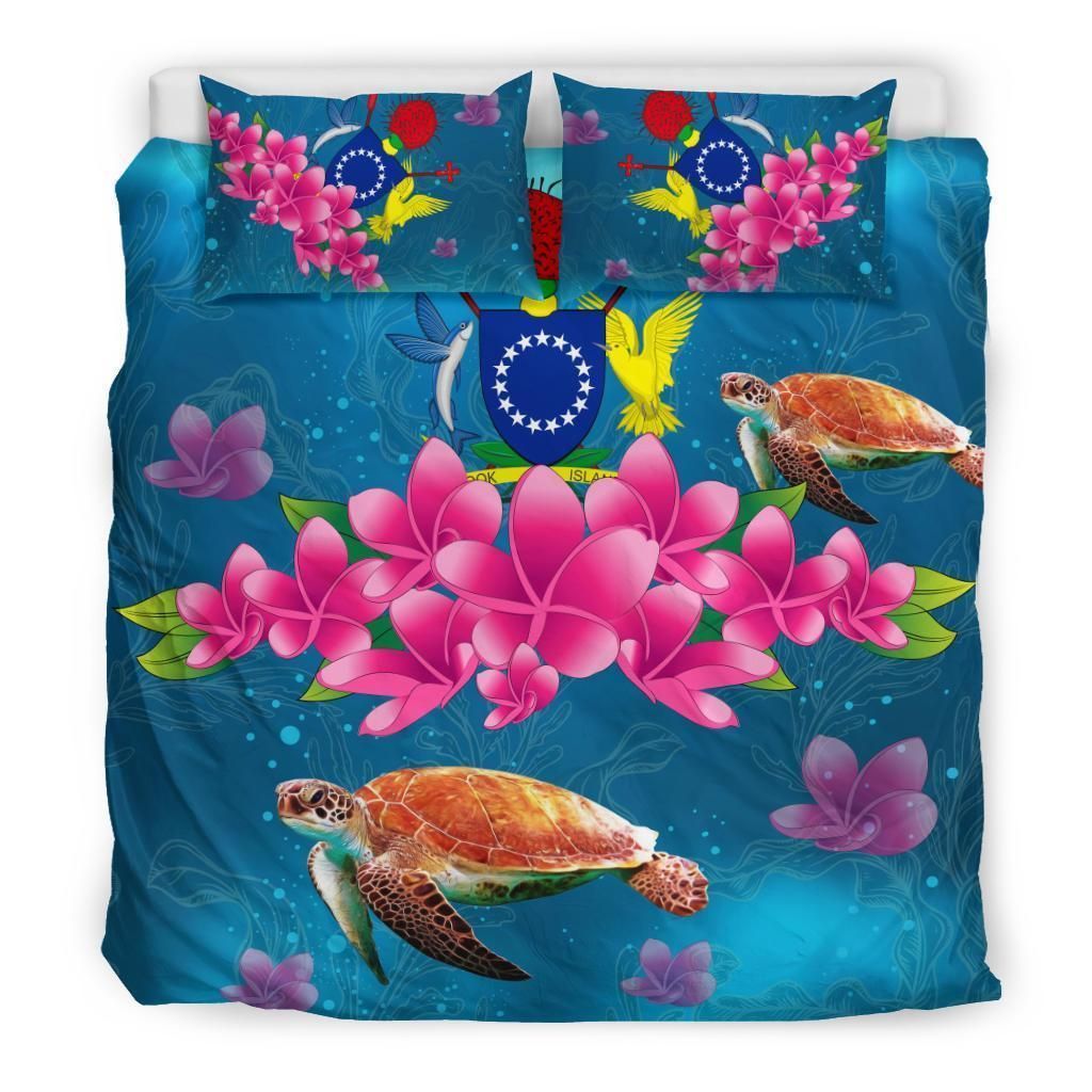 Cook Island Plumeria Kanaka Turtle Sea Bedding Set