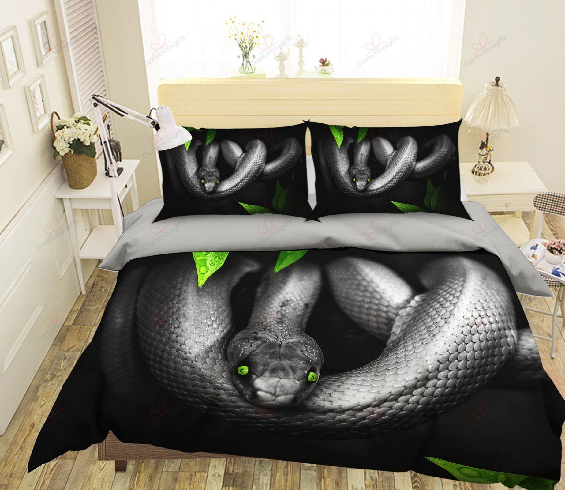 Cool Blacksnake Printed Bedding Set