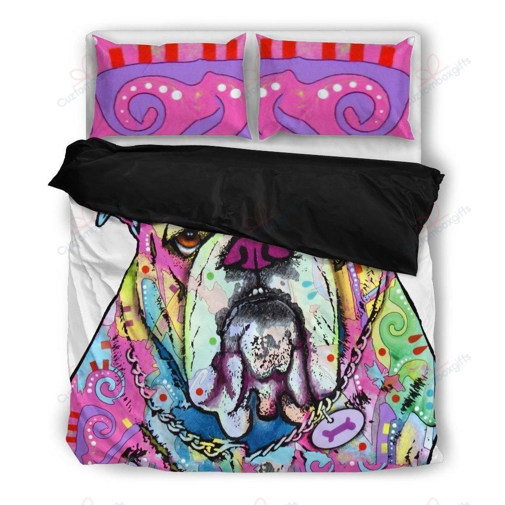 Cool Bulldog Color Printed Bedding Set