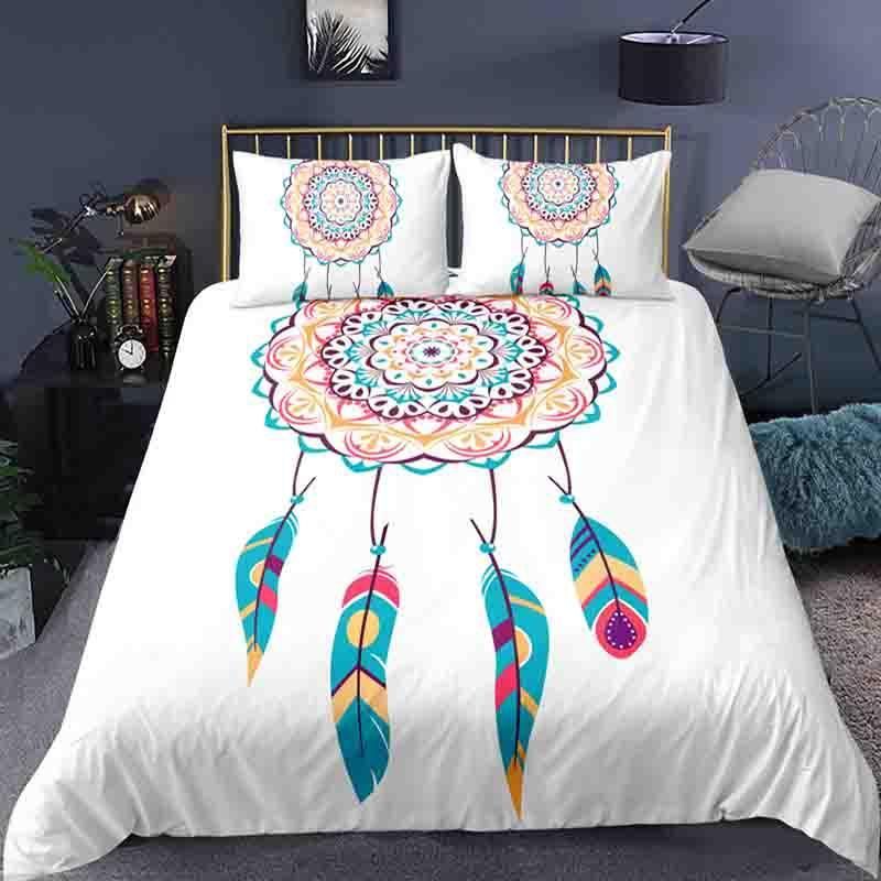 Cool Dreamcatcher White Bedding Set