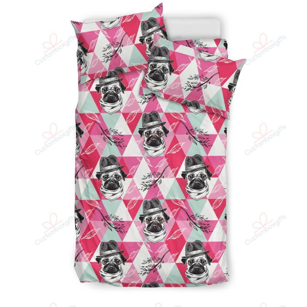 Cool Pug Pattern Printed Bedding Set