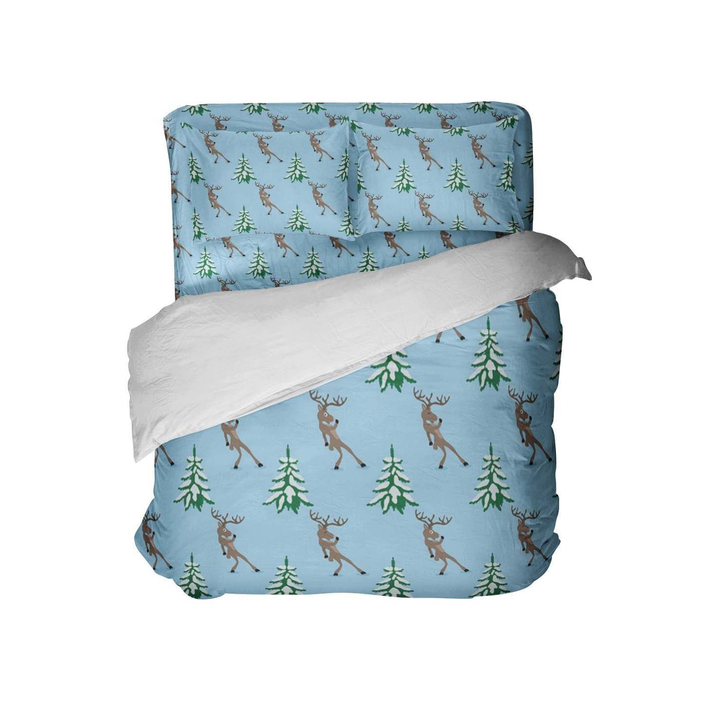 Cool Reindeer Christmas Bedding Set