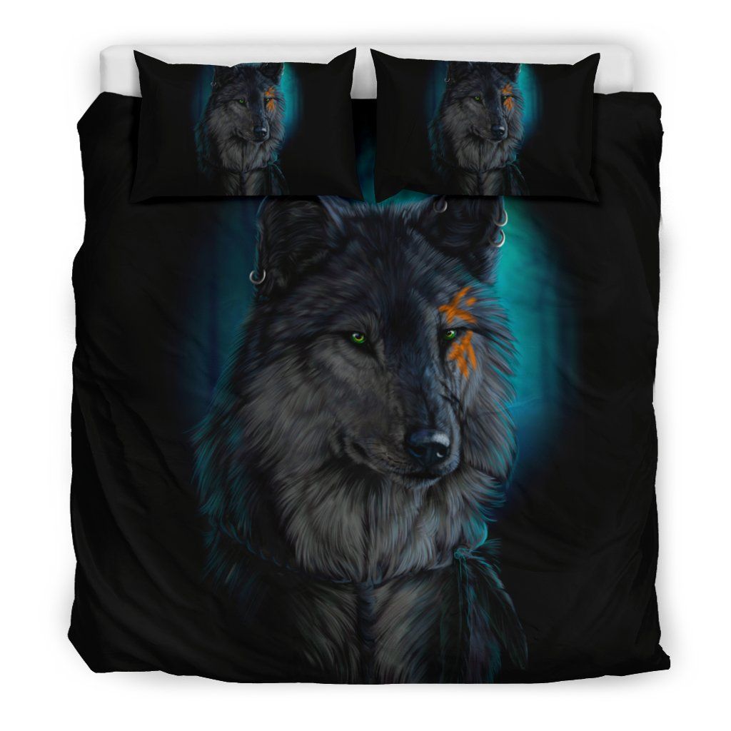 Cool Wolf Black Bedding Set
