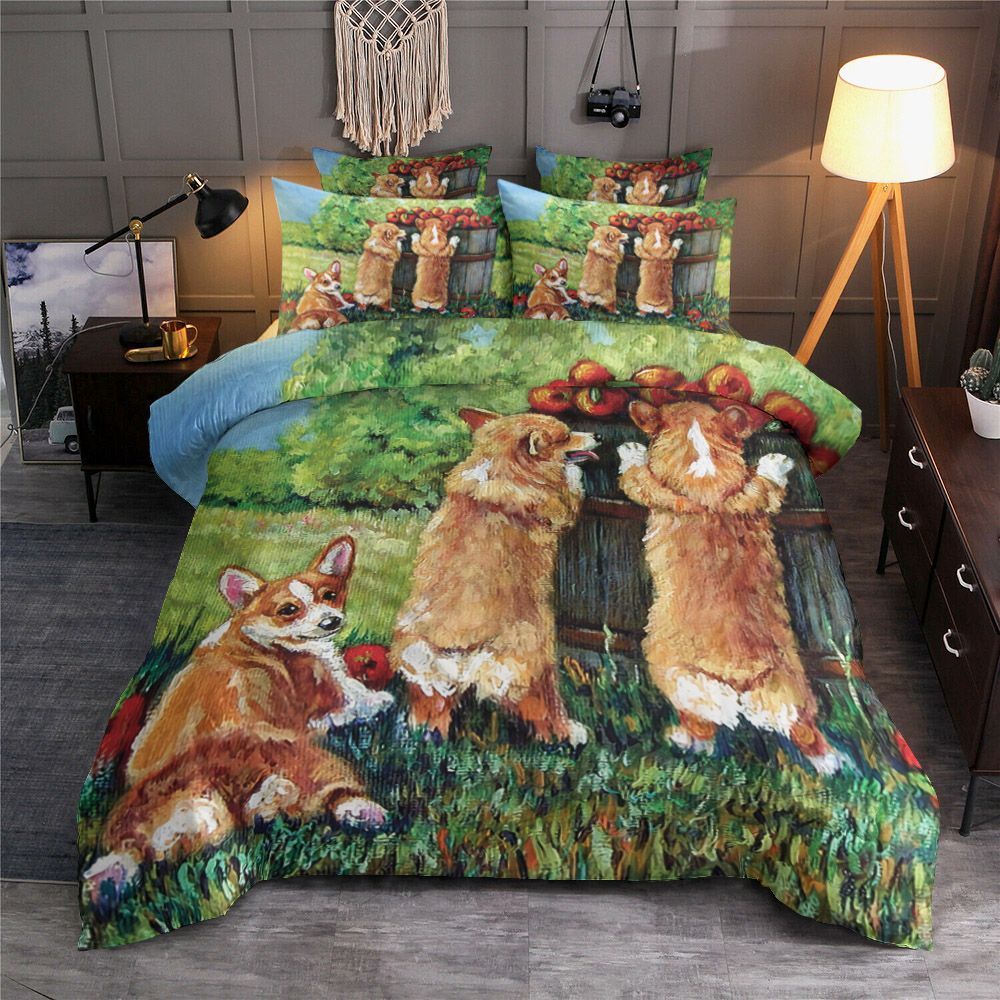 Corgi Apple Bedding Set