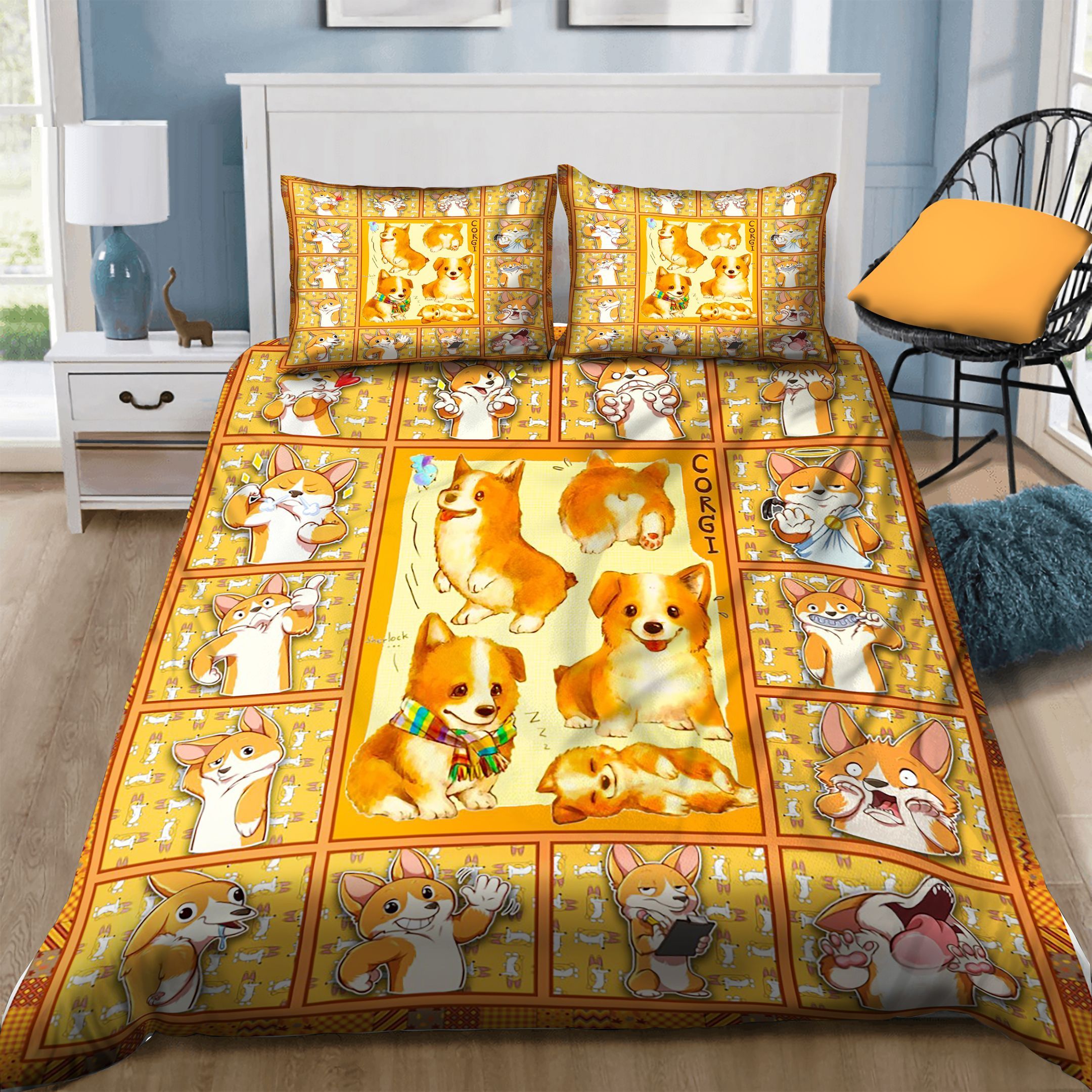 Corgi Bedding Set