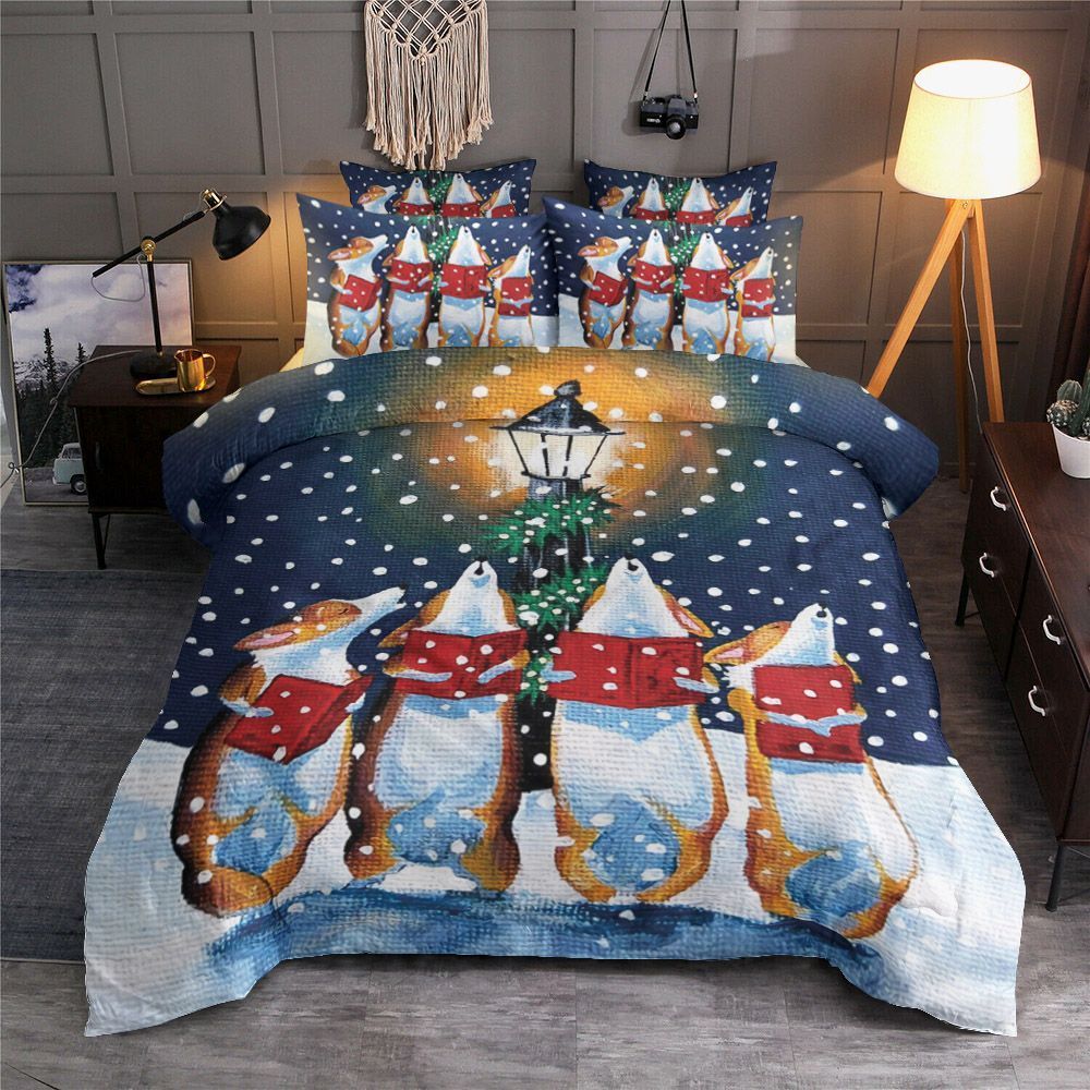 Corgi Christmas Bedding Set