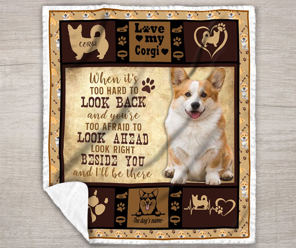 Corgi Sherpa Fleece Blanket