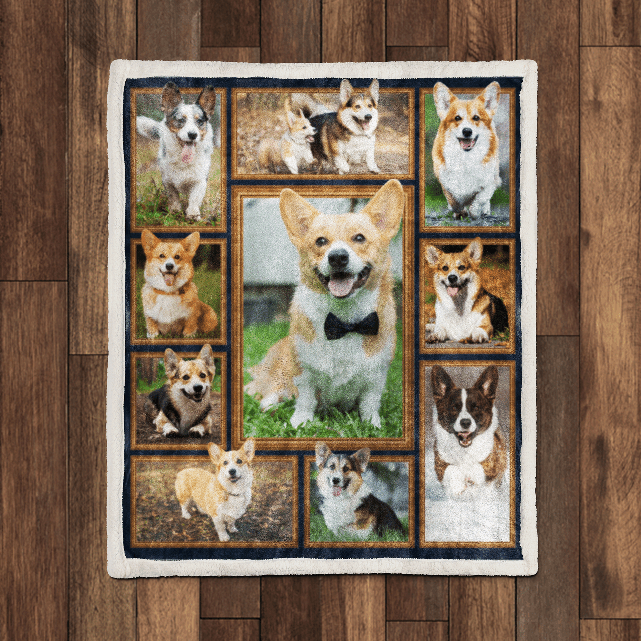 Corgi Sherpa Fleece Blanket